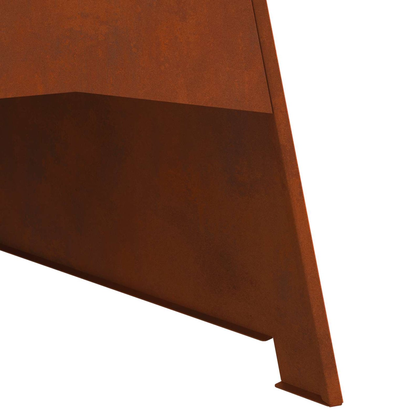 Fire Pit Brown 50 x 50 x 95 cm Weathering Steel
