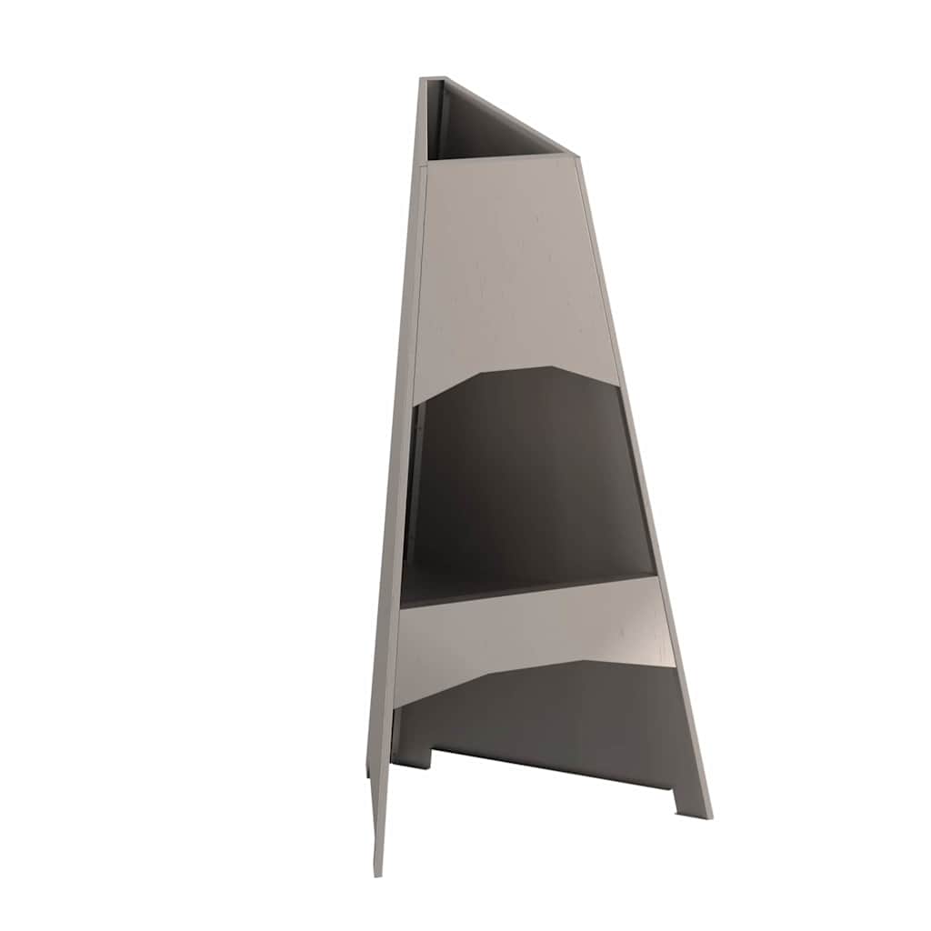 Fire Pit Brown 50 x 50 x 95 cm Weathering Steel