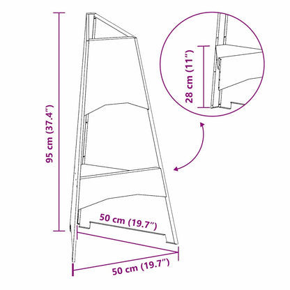 Fire Pit Brown 50 x 50 x 95 cm Steel