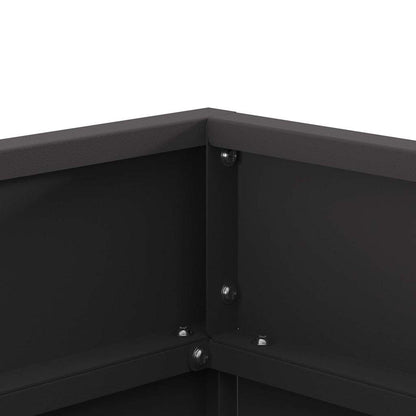 Fire Pit Black 50 x 50 x 38 cm Steel