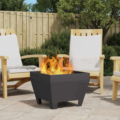 Fire Pit Black 50 x 50 x 38 cm Steel