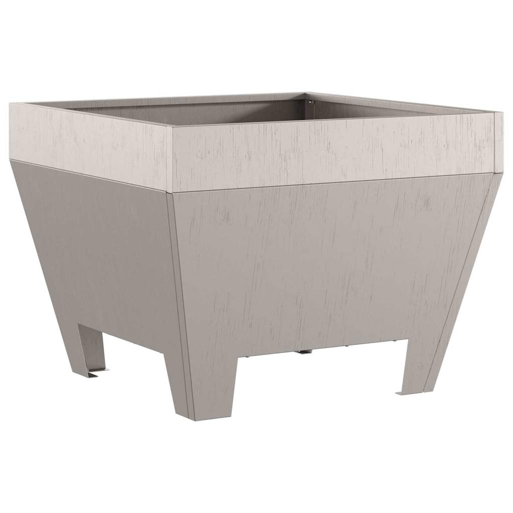 Fire Pit Brown 50 x 50 x 38 cm Weathering Steel