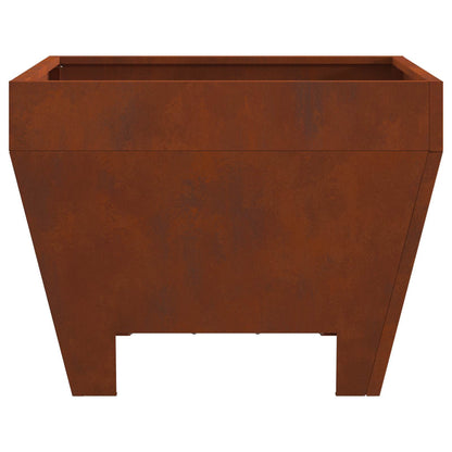 Fire Pit Brown 50 x 50 x 38 cm Weathering Steel