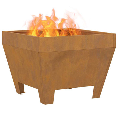 Fire Pit Brown 50 x 50 x 38 cm Steel