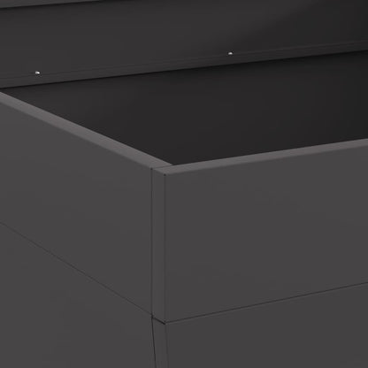 Fire Pit Black 80 x 80 x 43 cm Steel