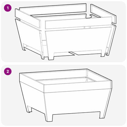 Fire Pit Black 80 x 80 x 43 cm Steel
