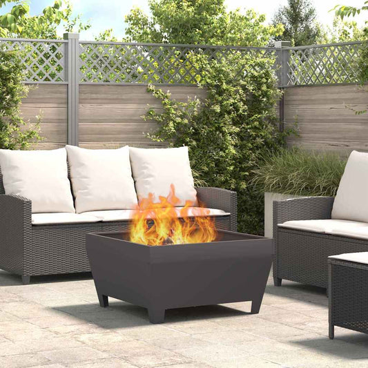 Fire Pit Black 80 x 80 x 43 cm Steel