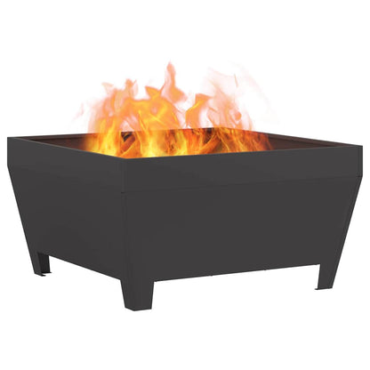 Fire Pit Black 80 x 80 x 43 cm Steel