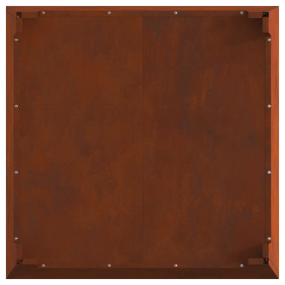Fire Pit Brown 80 x 80 x 43 cm Weathering Steel