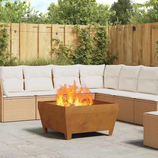 Fire Pit Brown 80 x 80 x 43 cm Steel