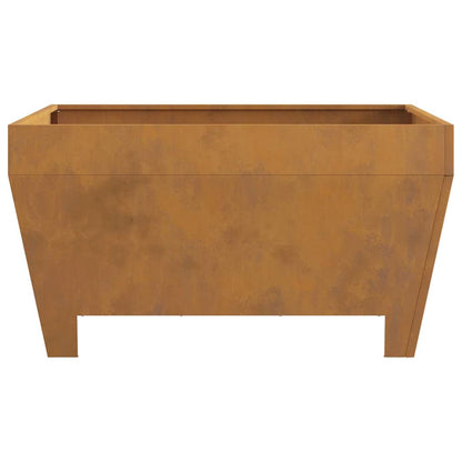 Fire Pit Brown 80 x 80 x 43 cm Weathering Steel