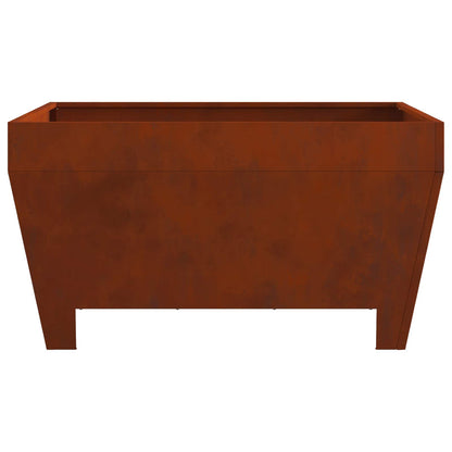 Fire Pit Brown 80 x 80 x 43 cm Weathering Steel