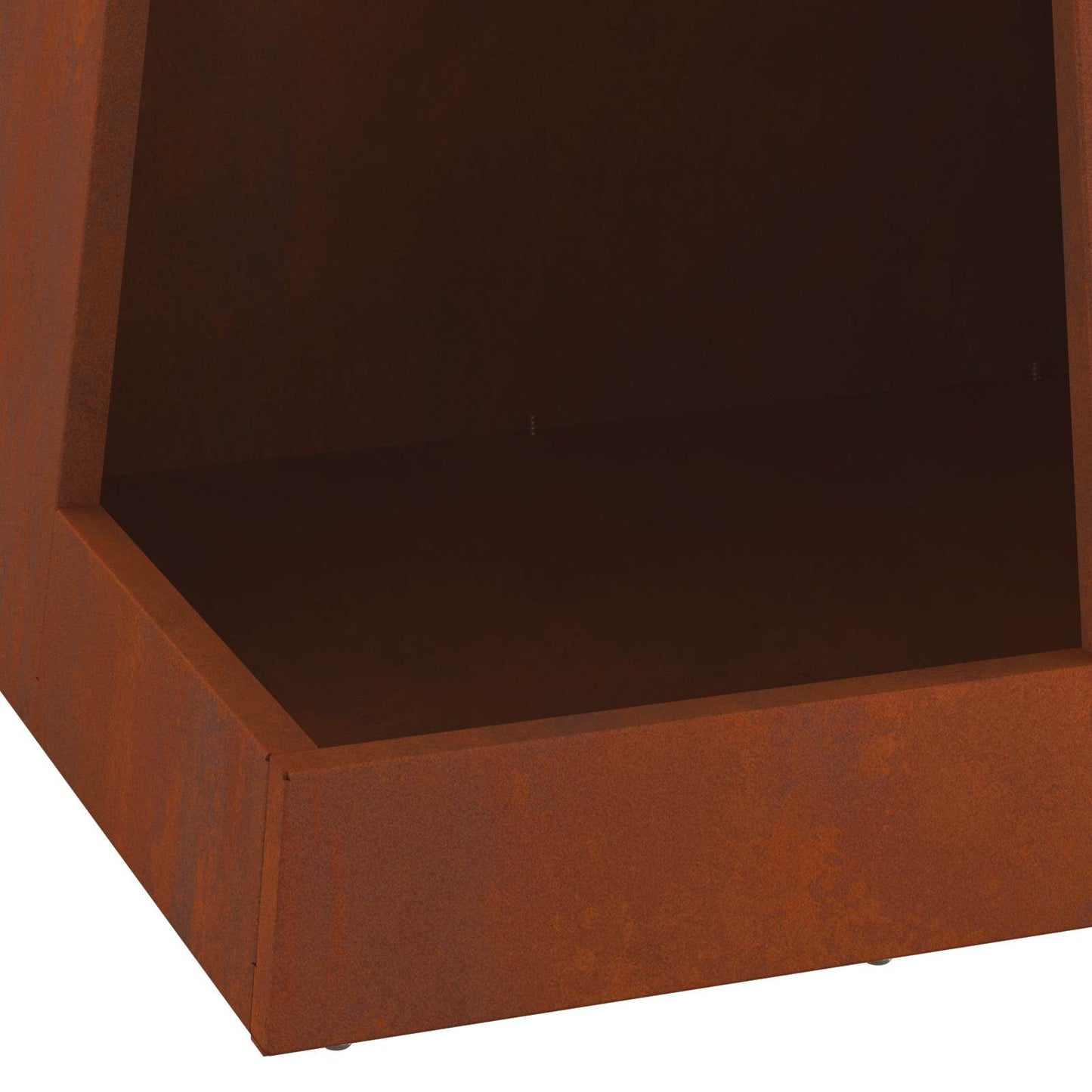 Fire Pit Brown 35 x 35 x 100 cm Weather Steel