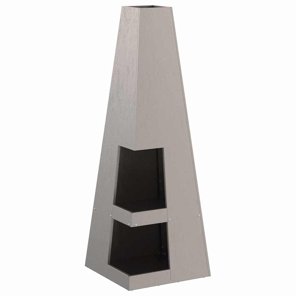 Fire Pit Brown 35 x 35 x 100 cm Steel