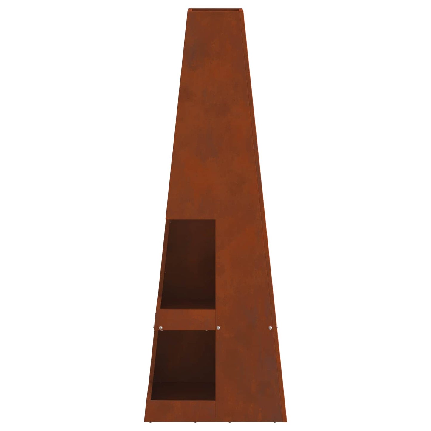 Fire Pit Brown 35 x 35 x 100 cm Weather Steel