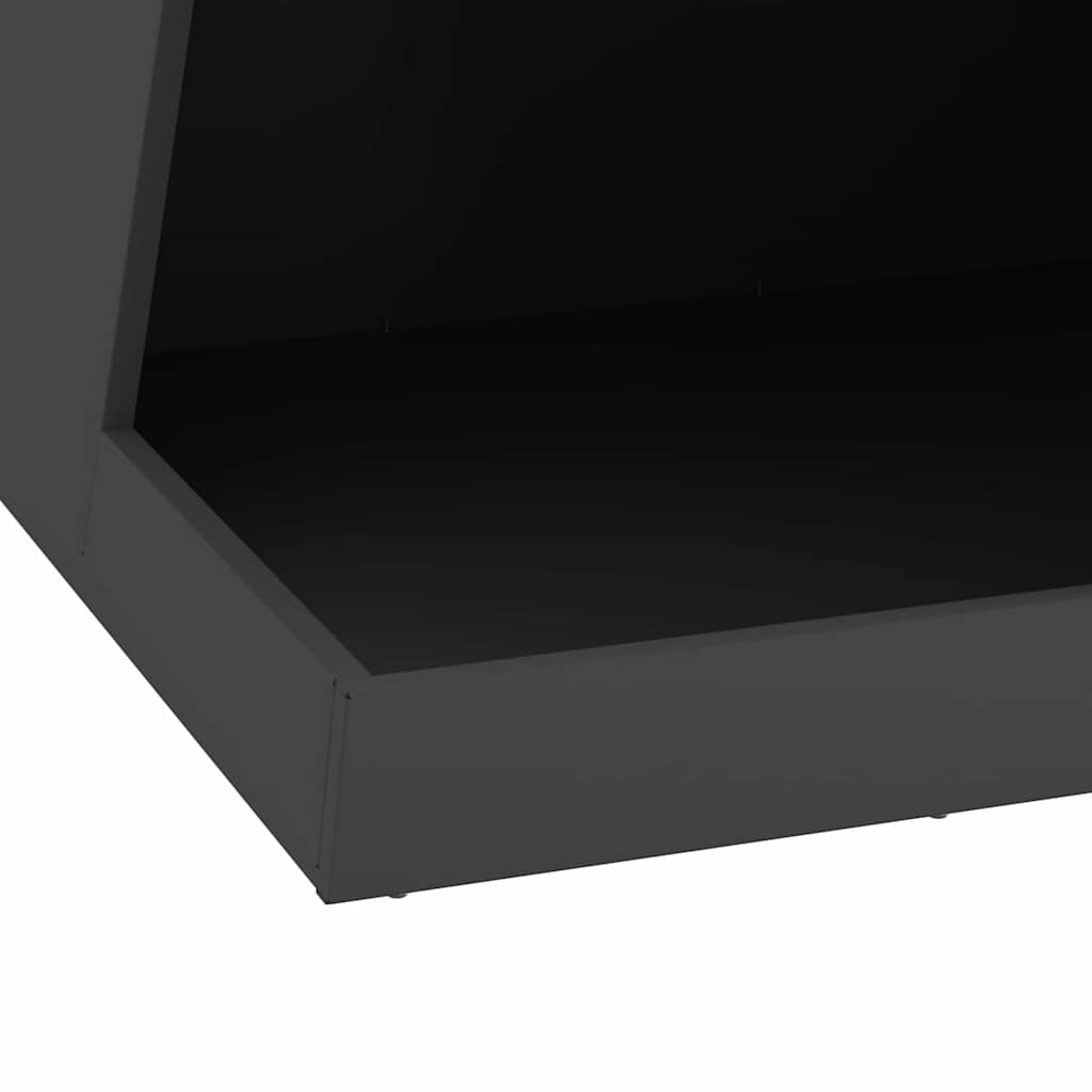 Fire Pit Black 50 x 50 x 100 cm Steel