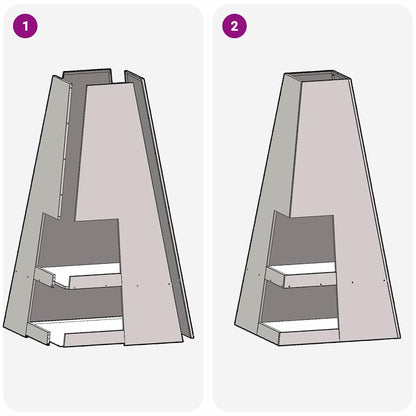 Fire Pit Black 50 x 50 x 100 cm Steel