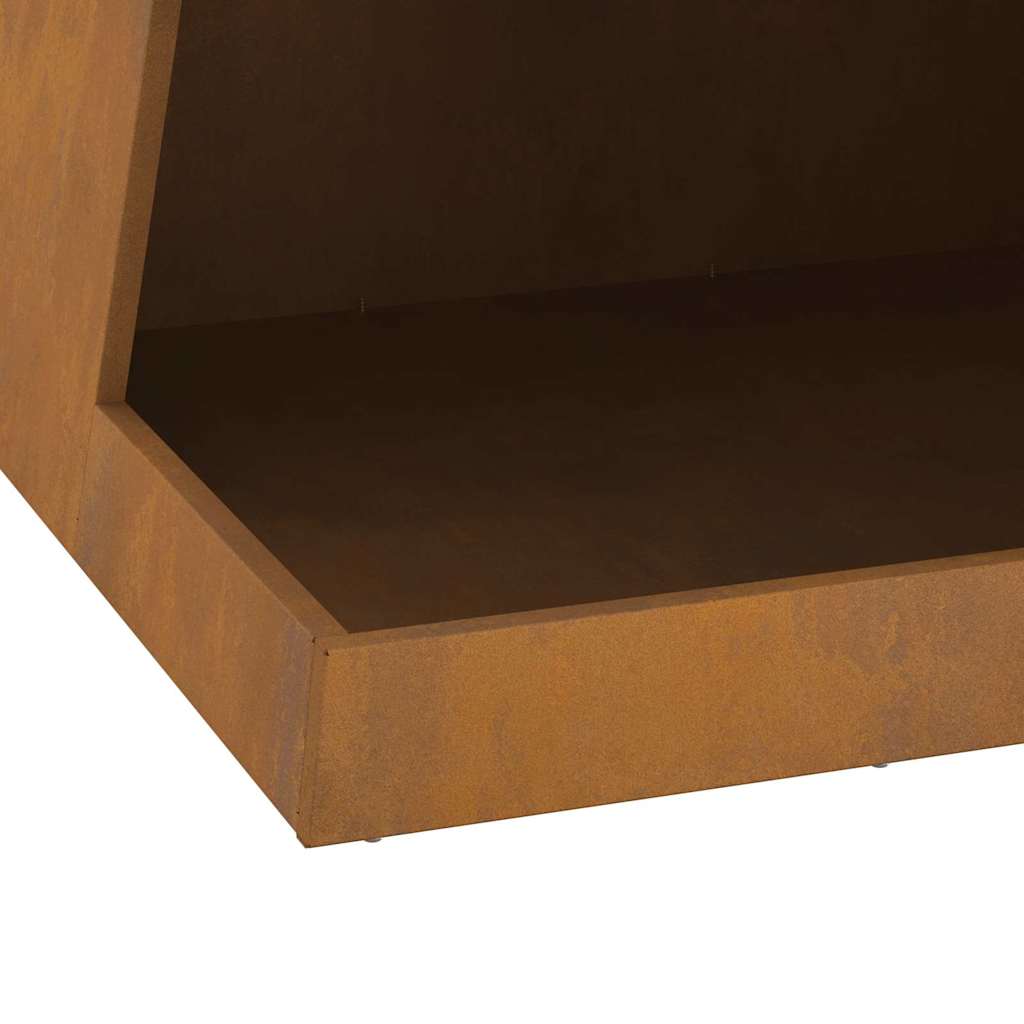 Fire Pit Brown 50 x 50 x 100 cm Steel