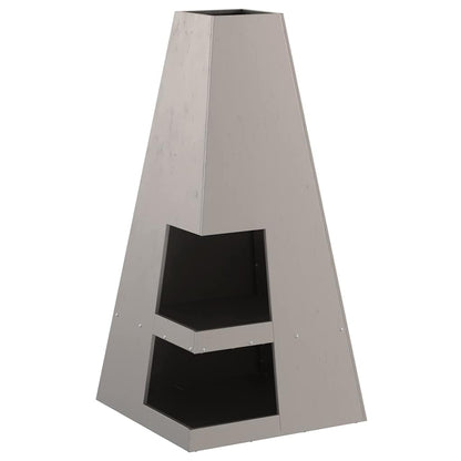 Fire Pit Brown 50 x 50 x 100 cm Steel