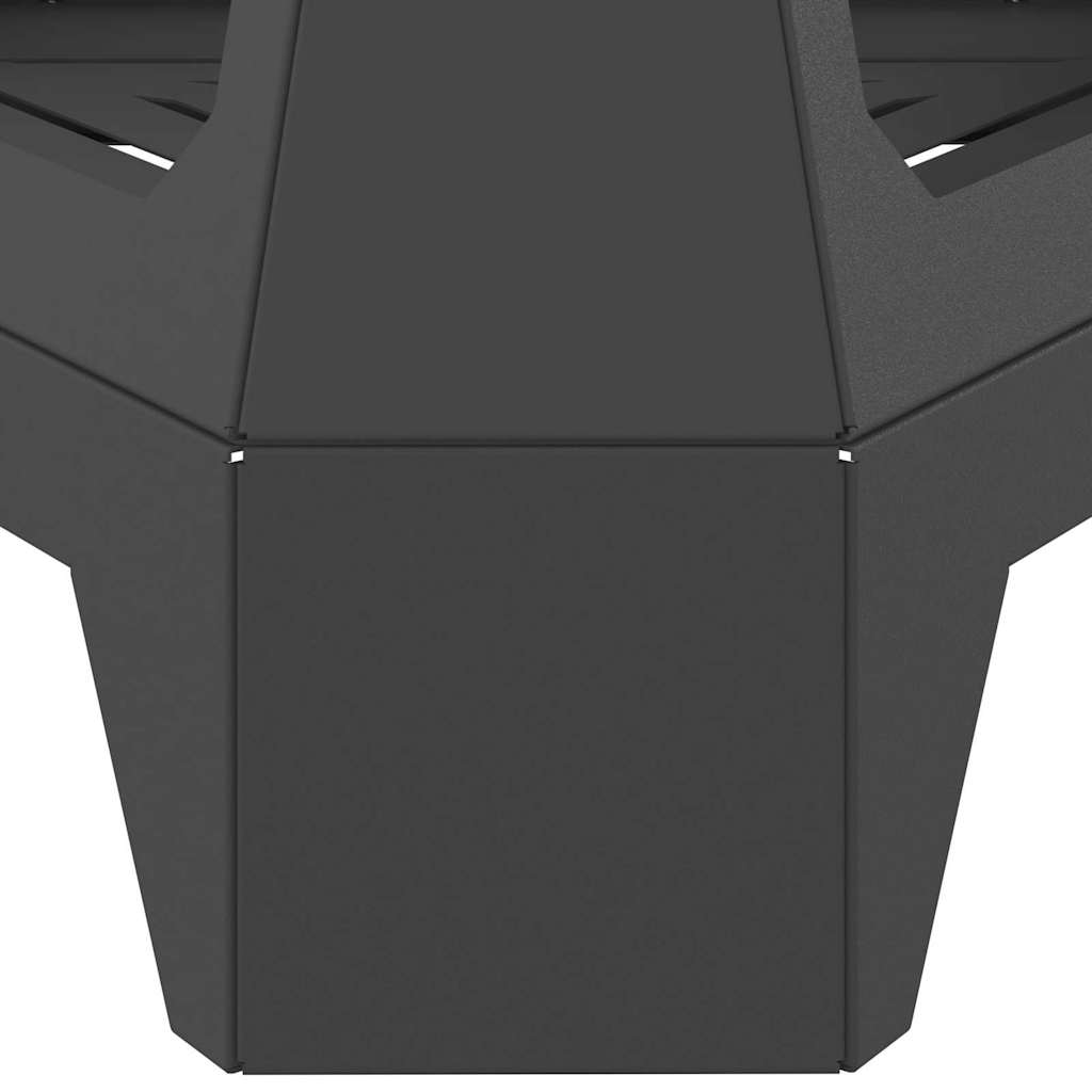 Fire Pit Black 50 x 43 x 52 cm Steel