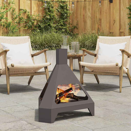Fire Pit Black 50 x 43 x 52 cm Steel