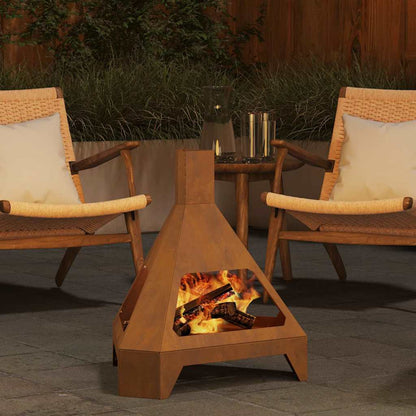 Fire Pit Brown 50 x 43 x 52 cm Steel