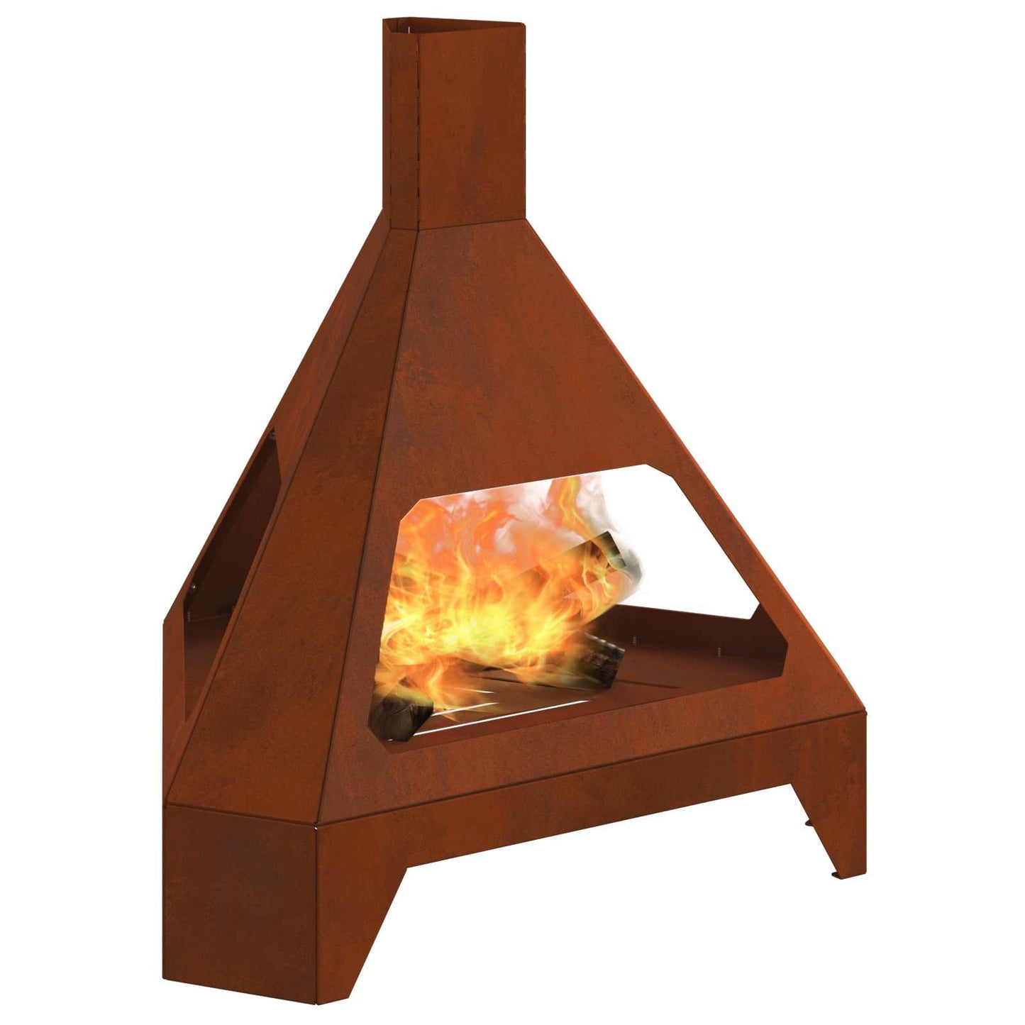 Fire Pit Brown 50 x 43 x 52 cm Weathering Steel