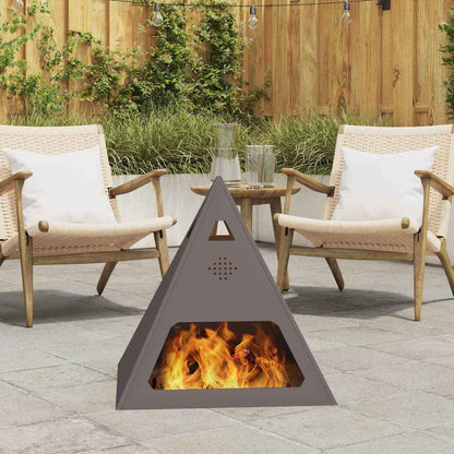 Fire Pit Black 50 x 50 x 51 cm Steel