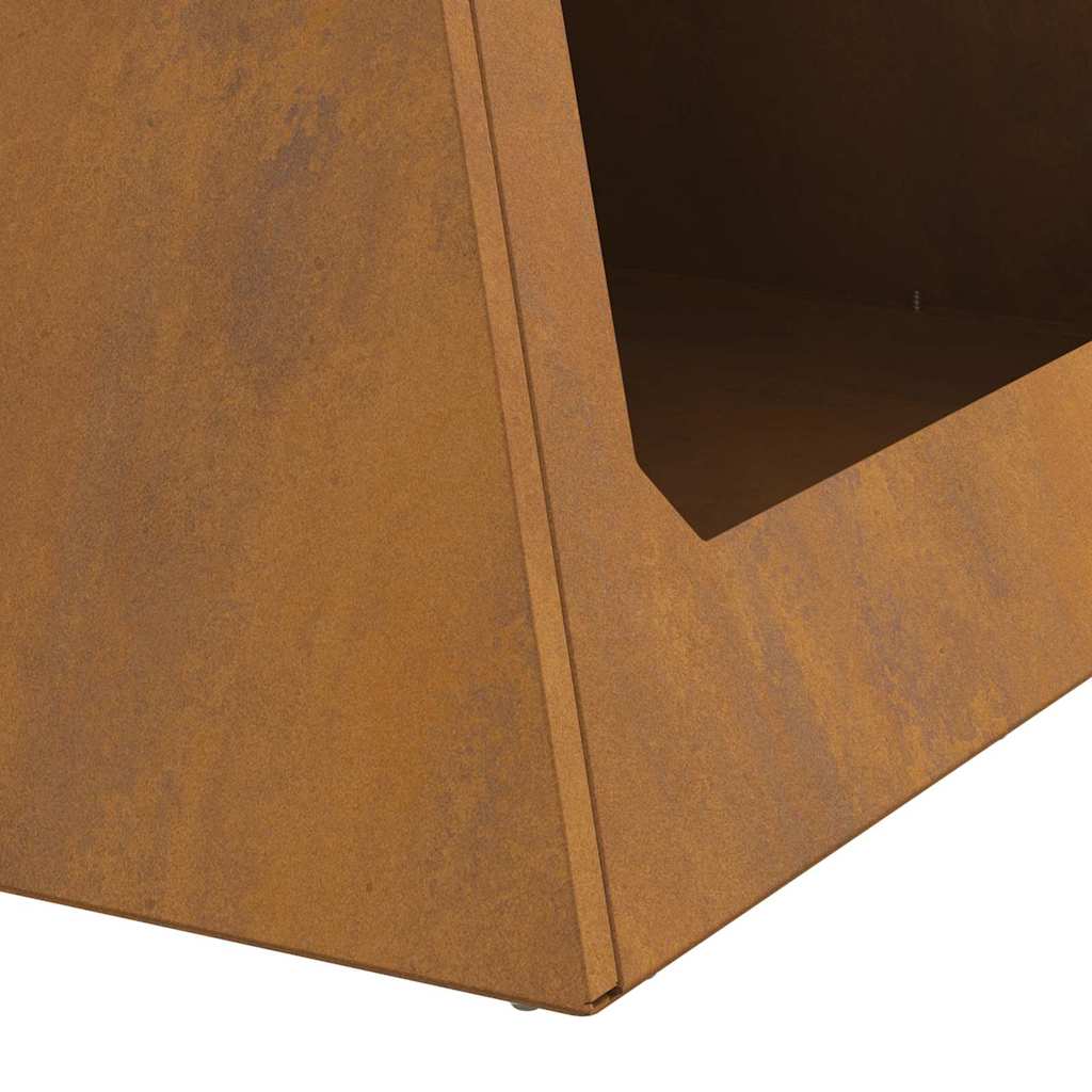 Fire Pit Brown 50 x 50 x 51 cm Weathering steel