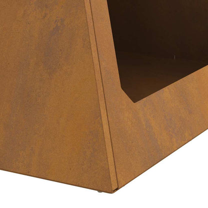 Fire Pit Brown 50 x 50 x 51 cm Weathering steel