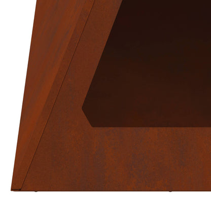 Fire Pit Brown 50 x 50 x 51 cm Weathering Steel