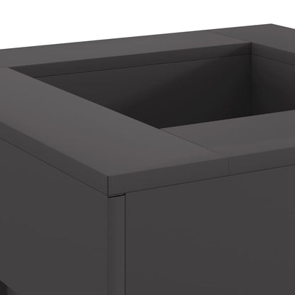 Fire Pit Black 60 x 60 x 30 cm Steel