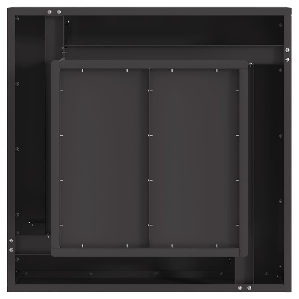 Fire Pit Black 60 x 60 x 30 cm Steel