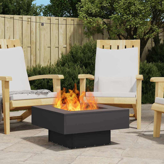 Fire Pit Black 60 x 60 x 30 cm Steel