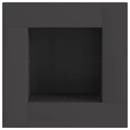 Fire Pit Black 60 x 60 x 30 cm Steel