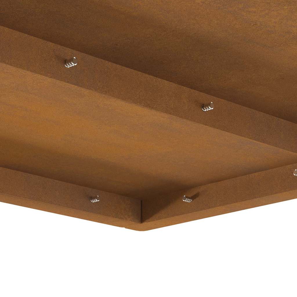 Fire Pit Brown 60 x 60 x 30 cm Steel