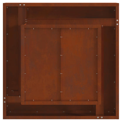 Fire Pit Brown 60 x 60 x 30 cm Weathering Steel
