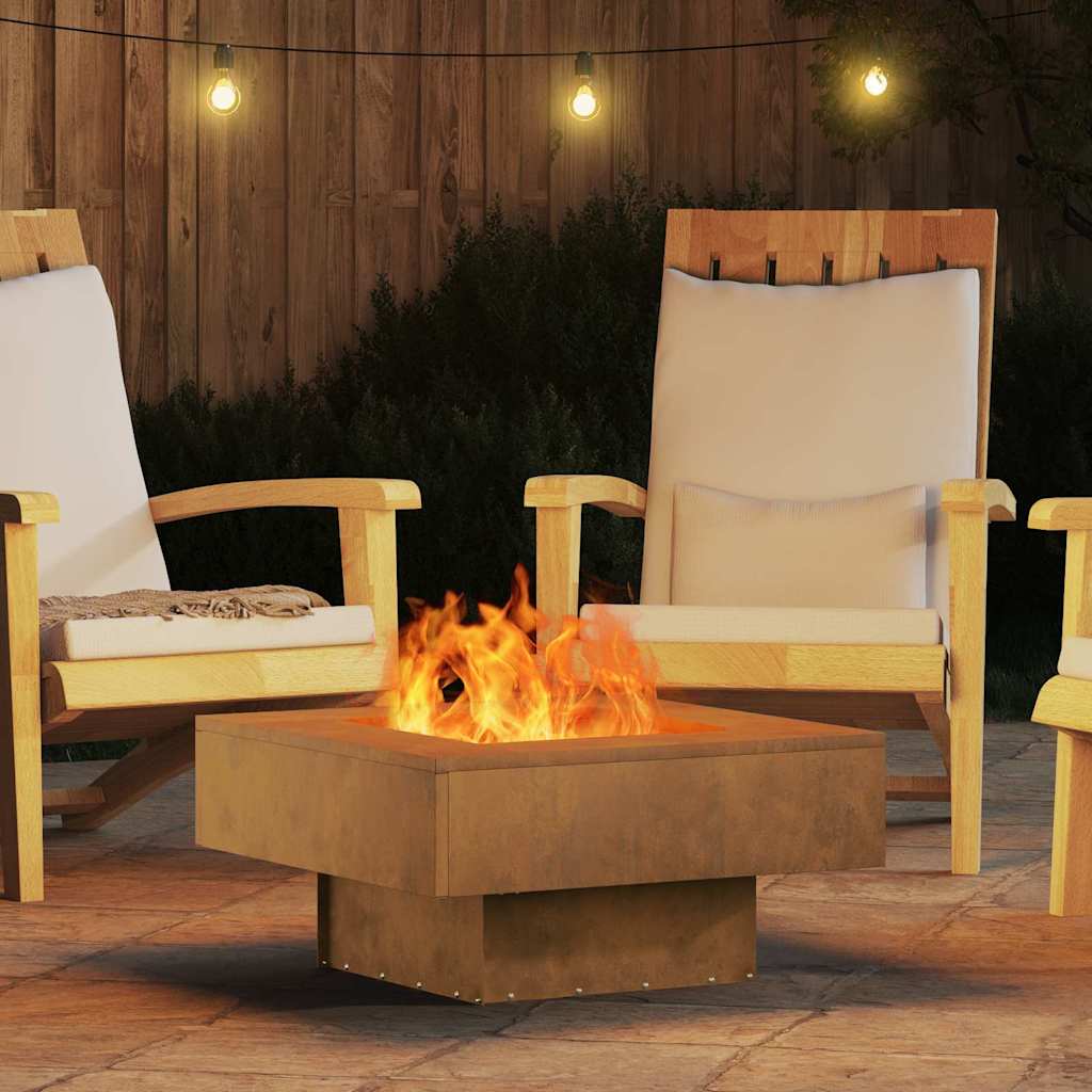 Fire Pit Brown 60 x 60 x 30 cm Steel