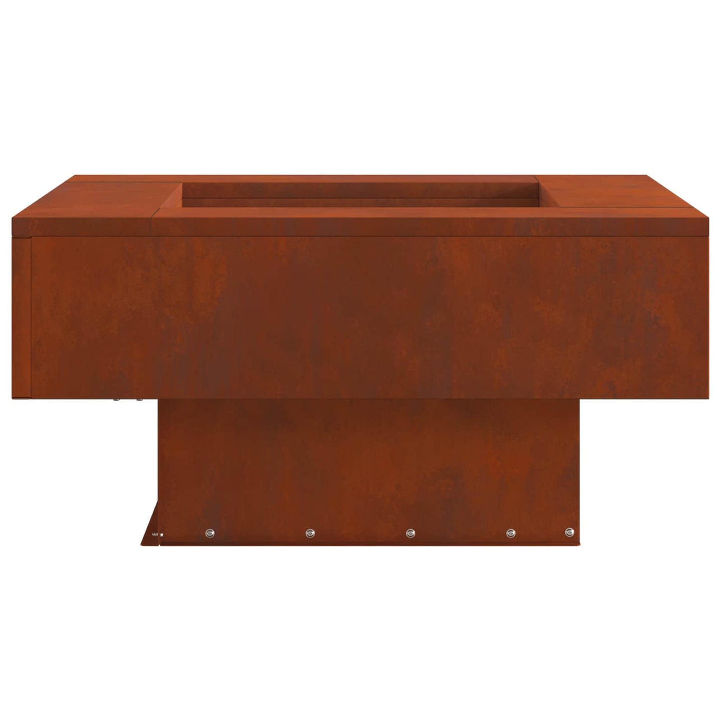 Fire Pit Brown 60 x 60 x 30 cm Weathering Steel
