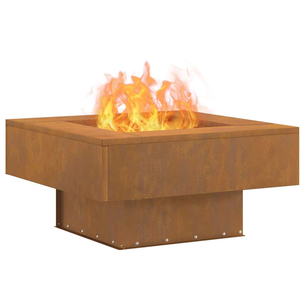 Fire Pit Brown 60 x 60 x 30 cm Steel