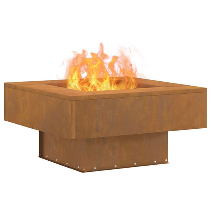 Fire Pit Brown 60 x 60 x 30 cm Steel