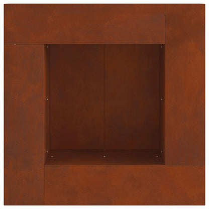 Fire Pit Brown 60 x 60 x 30 cm Weathering Steel