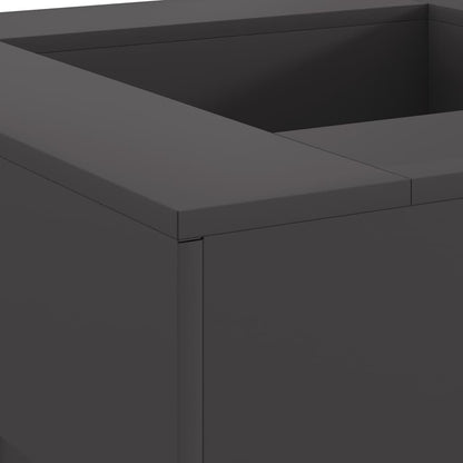 Fire Pit Black 80 x 80 x 40 cm Steel