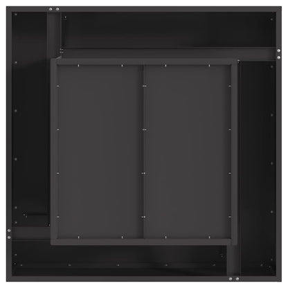 Fire Pit Black 80 x 80 x 40 cm Steel