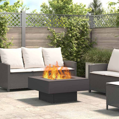 Fire Pit Black 80 x 80 x 40 cm Steel