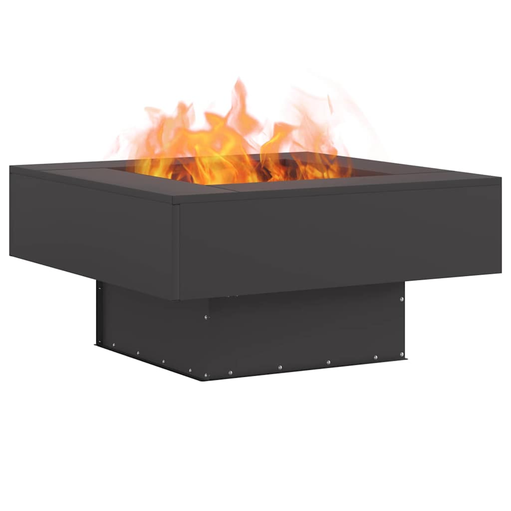 Fire Pit Black 80 x 80 x 40 cm Steel