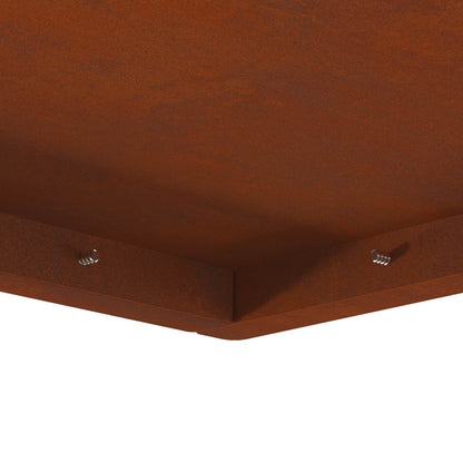 Fire Pit Brown 80 x 80 x 40 cm Weathering Steel