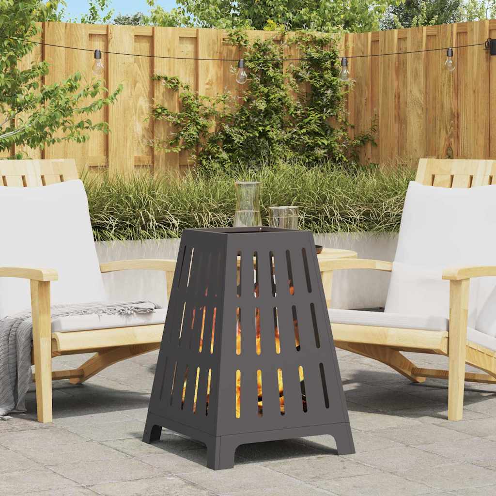 Fire Pit Black 50 x 50 x 70 cm Cold-rolled steel