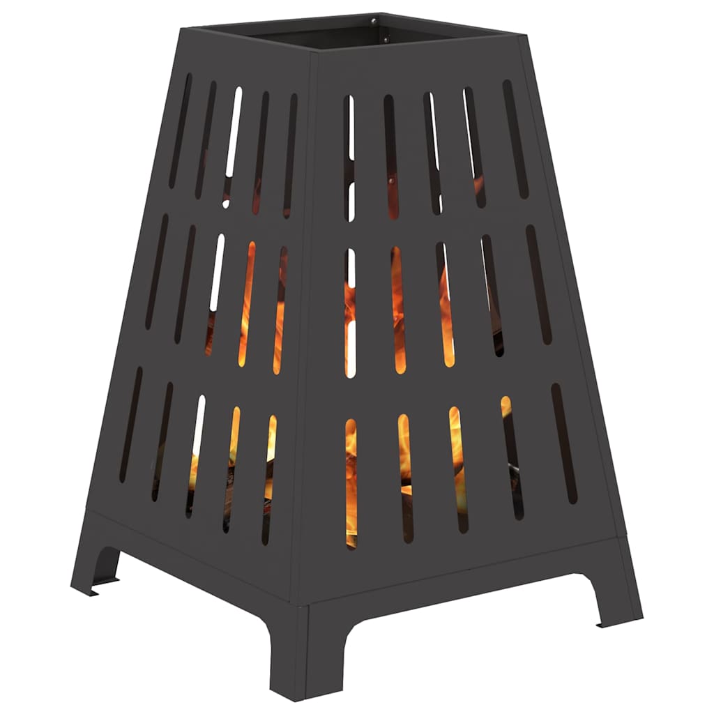 Fire Pit Black 50 x 50 x 70 cm Cold-rolled steel