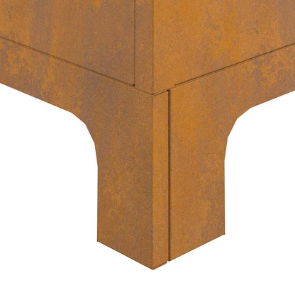 Fire Pit Brown 50 x 50 x 70 cm Weathering steel